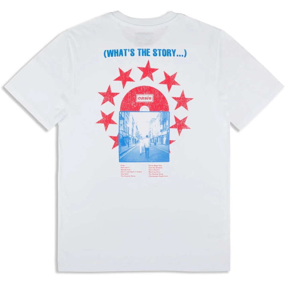 Oasis - What's The Story CD Star Herren TShirt - Weiß